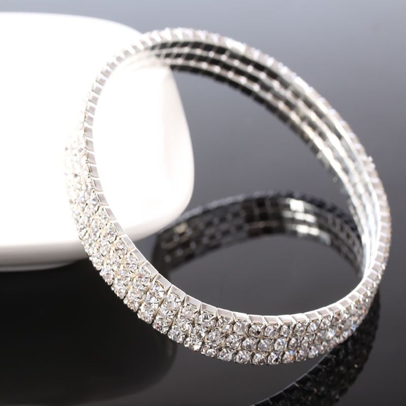 Anklet Anklet Three-drained rhinestone elastic anklet anklet fashion crystal rhinestone anklet anklet jewelry