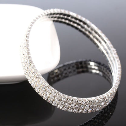 Anklet Anklet Three-drained rhinestone elastic anklet anklet fashion crystal rhinestone anklet anklet jewelry