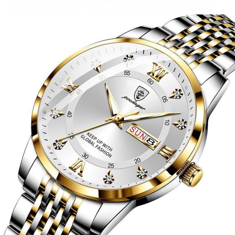 POEDAGAR Men Watches Top Brand Men's Watches Waterproof Luminous Calendar Full-automatic Quartz Business Watch Ultra-thin High-end Male Wrist Watch