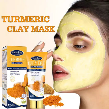 Turmeric Clay Mask - Detox, Anti-acne, Repair, Anti-aging, Remove Blackheads, Moisturizing Skin