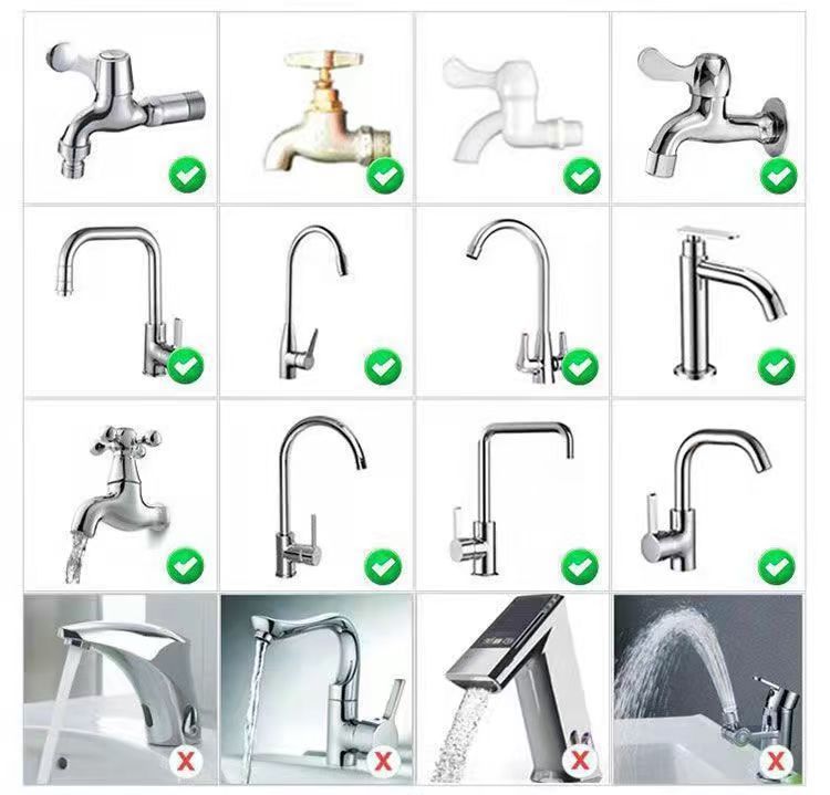 Six layer Water purification pressurize sprinkler head splash proof water filtration device household kitchen shower faucet extender water-saving nozzle Tap Water Purifier Purification Well water