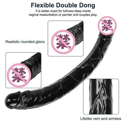 HW A-line transparent crystal simulation female penis double headed double use lesbian female interest masturbation appliance female