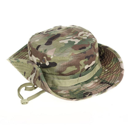 Fisherman Hat Outdoor Large Brimmed Sunblock Fishing Camouflage Round Rim Visor
