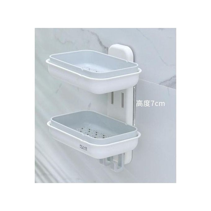 Double Layer Soap Dish Holder With Draining Tray