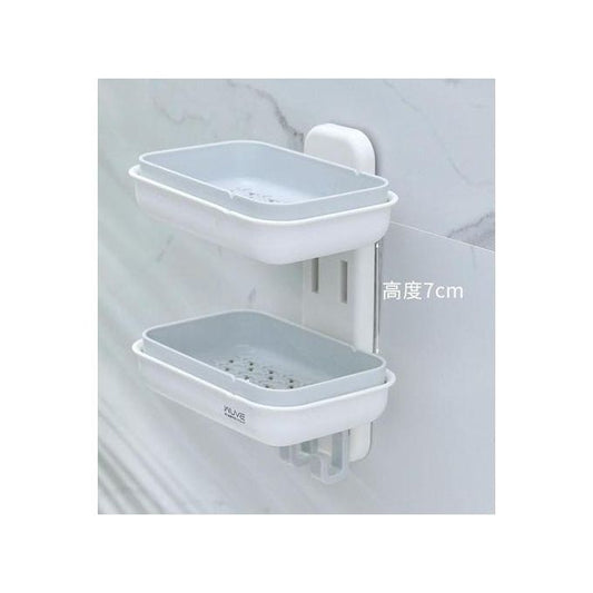 Double Layer Soap Dish Holder With Draining Tray