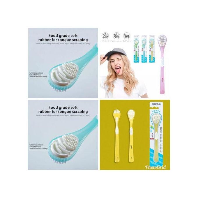 Double Sided Silicone Tongue Cleaner