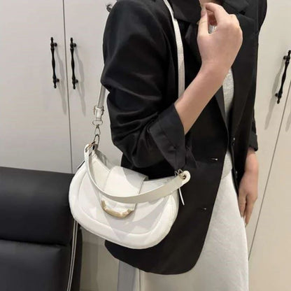 Mateamoda Elegant Solid Pattern Hobo Bag Crossbody Bag Underarm Handbag