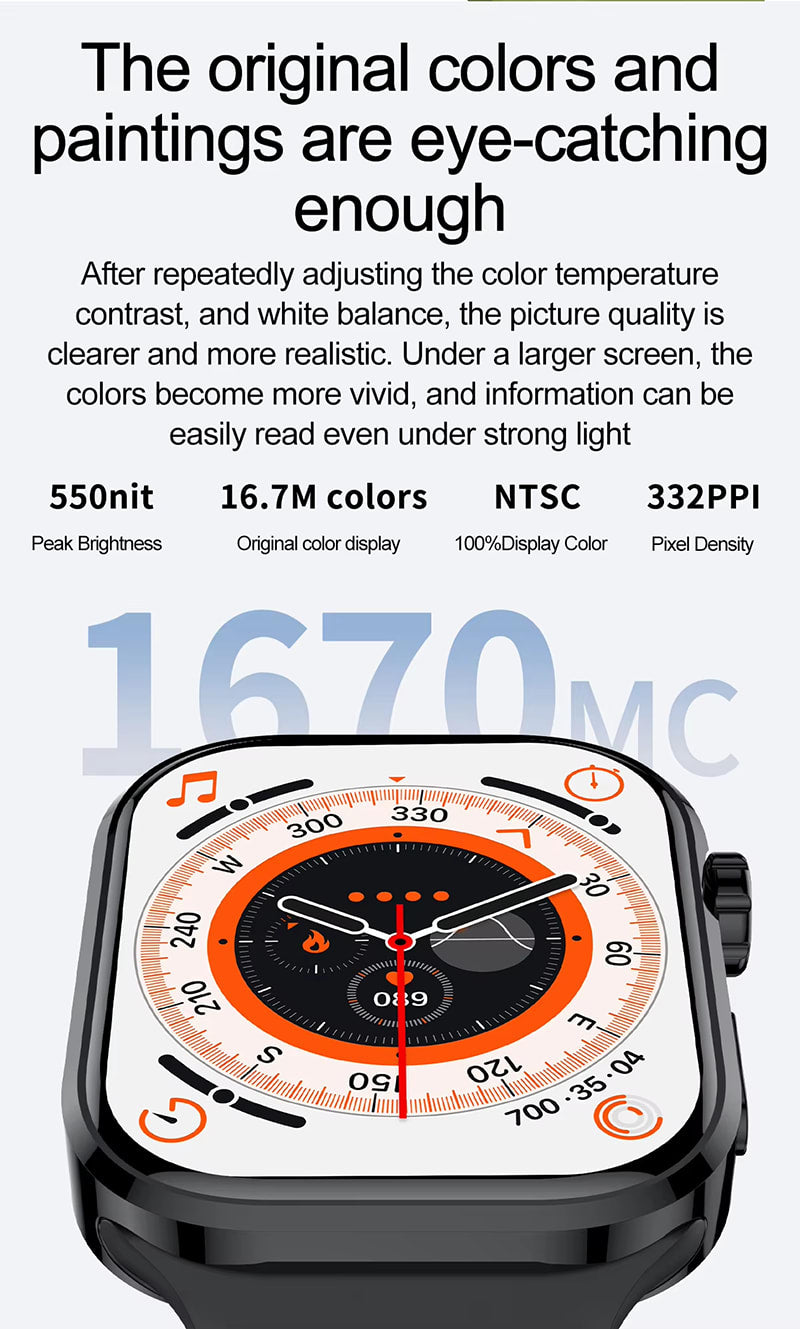 Smart Watch Bluetooth Call Message Push Heart Rate Blood Pressure Monitoring Smartwatch Men Women Outdoor Sports Waterproof Fitness Tracker High Quality Watch