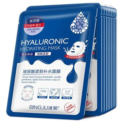 10PCS Anti-wrinkle Collagen Face Mask Moisturizing Anti-aging Repair Brightening skincare Oil-Control Replenishment Whitening Aloe Face Care Face Sheet Mask Facial Masks Skin Care