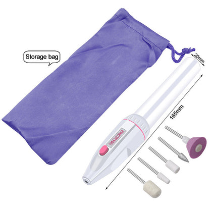 Electric Nail Drill Kit Manicure 5 Drills Grinding Burnishing Machine Nail art Manicure Pedicure Kit,Electric Nail Portable Mini Nail Grinding Tool with 5 Drills Personal Care