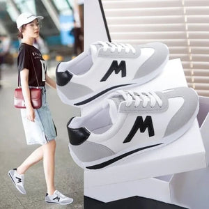ASSKLO Women Casual Shoes Round Head Deep Mouth Light Sneakers Sports Shoes Board Shoes Versatile Casual Designer Shoes Tennis Shoe Outdoor lightweight Breathable Sneakers Walking shoes white black