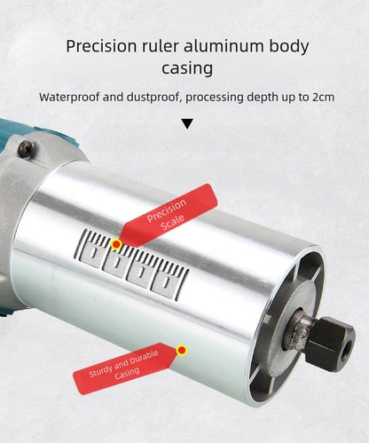 800W woodworking Electric trimmer, compact woodworking planer tools, Electric edger, Electric router, manual wood trimmer with 15 1/4 "drill bit sets, edge and roller guide rails