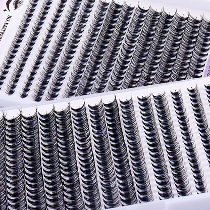 DIY sectional Fake eyelashes 14 rows with large capacity glue tweezers set eyelashes combination