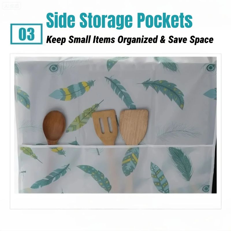 2-in-1 Multi-functional Refrigerator Storage Bag Cover Cloth Protects Refrigerator From Scratches Protects From Grease Dust Organizes Cookware Stores Kitchen Tools washing machine Hanging Bag