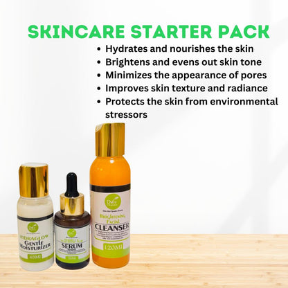 Skincare Starter Pack - Dvee Organics - For Skincare Beginners Glow Up on a Budget