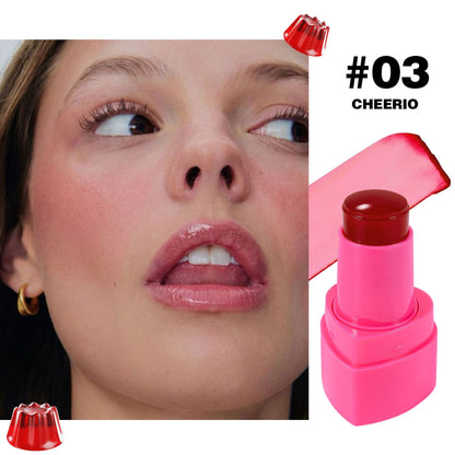 5-color spot neutral jelly powder blusher makeup rouge cream shimmer powder blusher stick dual-use brighten and beautify powder blusher