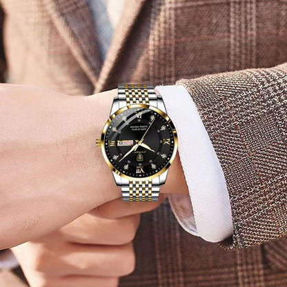 POEDAGAR Men Watches Top Brand Men's Watches Waterproof Luminous Calendar Full-automatic Quartz Business Watch Ultra-thin High-end Male Wrist Watch