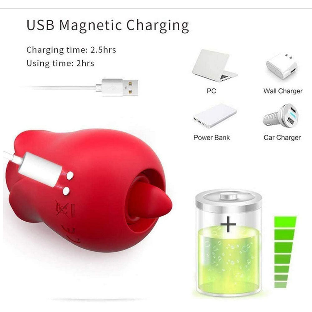 Rose Sucking Vibrator Clit Licking Tongue Powerful Rechargeable Adult Compact Masturbator Sex Toys Perfect Gift For Women Wife Girlfriend Couples