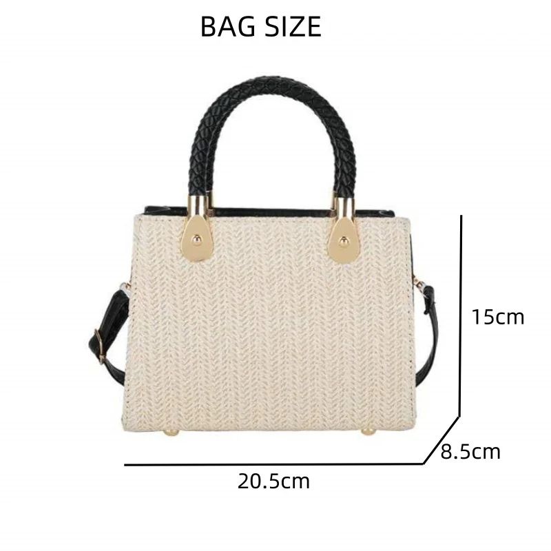 Mateamoda Chic Woven Texture Structured Handbag Crossbody Bag