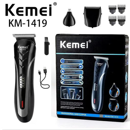 KEMEI Rechargeable Hair Clipper Hair Cutting Men Waterproof Electric Shaver Hair Trimmer Tools Shaving Machine