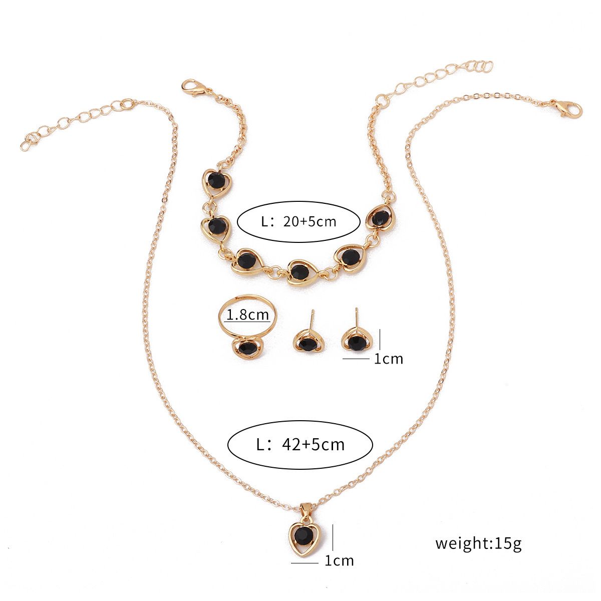 6PCS Ladies Watch Jewelry Set Watch Ring Necklace Earrings Bracelet Set Pink Crystal Waterproof Watch Set Wristwatch Ladies' Love Dial Quartz Watch Can Be Used As Romantic Gift Or Prop Shooting