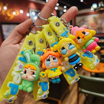 Creative Cartoon Crying Baby Doll Keychain Exquisite Car Keychain Net Celebrity Pendant Keychain Gift