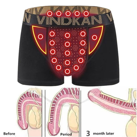 Man Magnetic Therapy Boxers England Technology Body Improve Sexy Lingerie Sex Time Health Care Underwear Penis Pouch Underpants