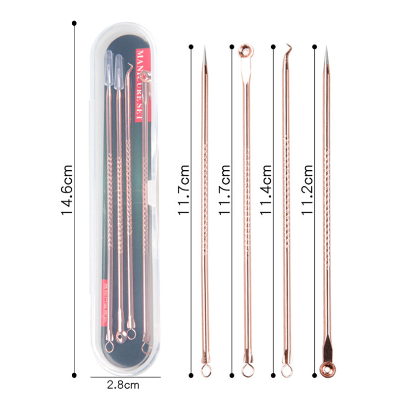 8pcs/4pcs set Blackhead Comedone Acne Pimple Blemish Extractor Vacuum Blackhead Remover Tool Spoon for Face Skin Care Tool