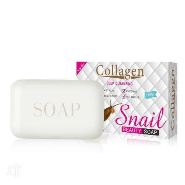 Snail Collagen Face Cream + Face Serum + Beauty Soap - Brightening, Whitening, Anti-Aging, Anti-Acne