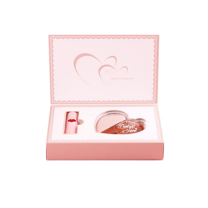 Valentine's Day Gift Perfume Lipstick Set Gift Box Love Shape Lasting Fragrance Valentine Gift