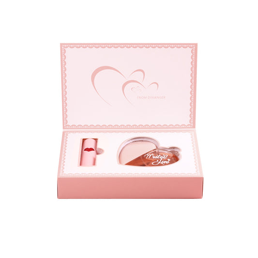 Valentine's Day Gift Perfume Lipstick Set Gift Box Love Shape Lasting Fragrance Valentine Gift