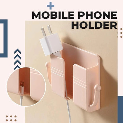 Mobile Phone Holder Wall Mounted Organizer Storage Box Wall Charger Hook Cable Charging Dock Multifunction Holder Stand