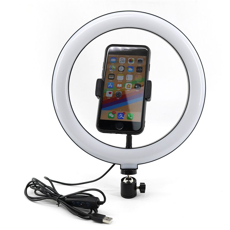 10-Inch Led Ring Light Adjustable 2.1m Stand For Selfie Straight Video Selfie Light Flash