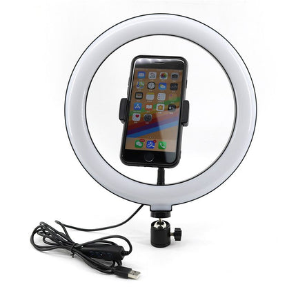 2.1M Phone Holder Bonus 10 Inch LED Ring Light - Dimmable Beauty Ring Light for Selfie Live/Makeup/Youtube/Tiktok Video Selfie Light and Mobile Flash