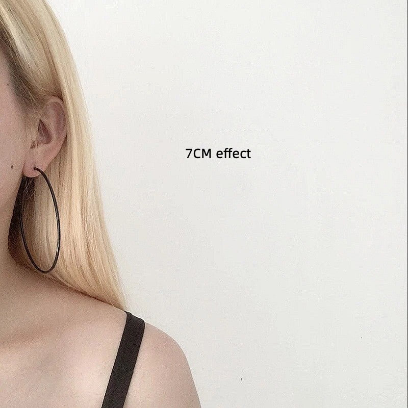 6 pairs of exaggerated earrings fashionable and versatile C-shaped large earrings earring combination set personalized earrings