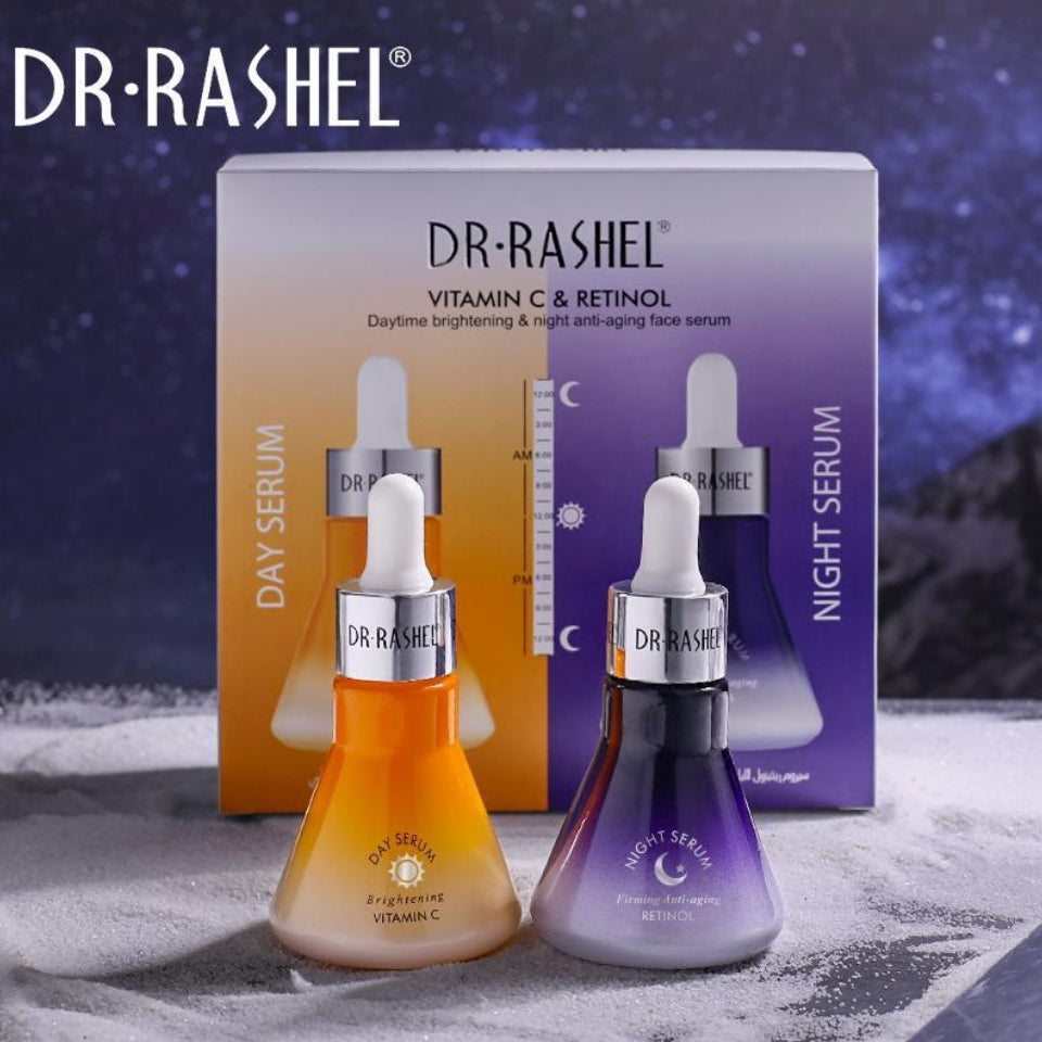 Dr. Rashel 2 in 1 Vitamin C & Retinol Face serum Day Brightening & Night Anti-aging Facial Serum