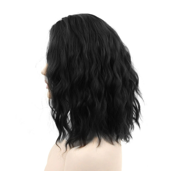 Premium 14inch Short Wigs Water Wave Synthetic Hair Curly Wigs Hair Ladies Short Hair