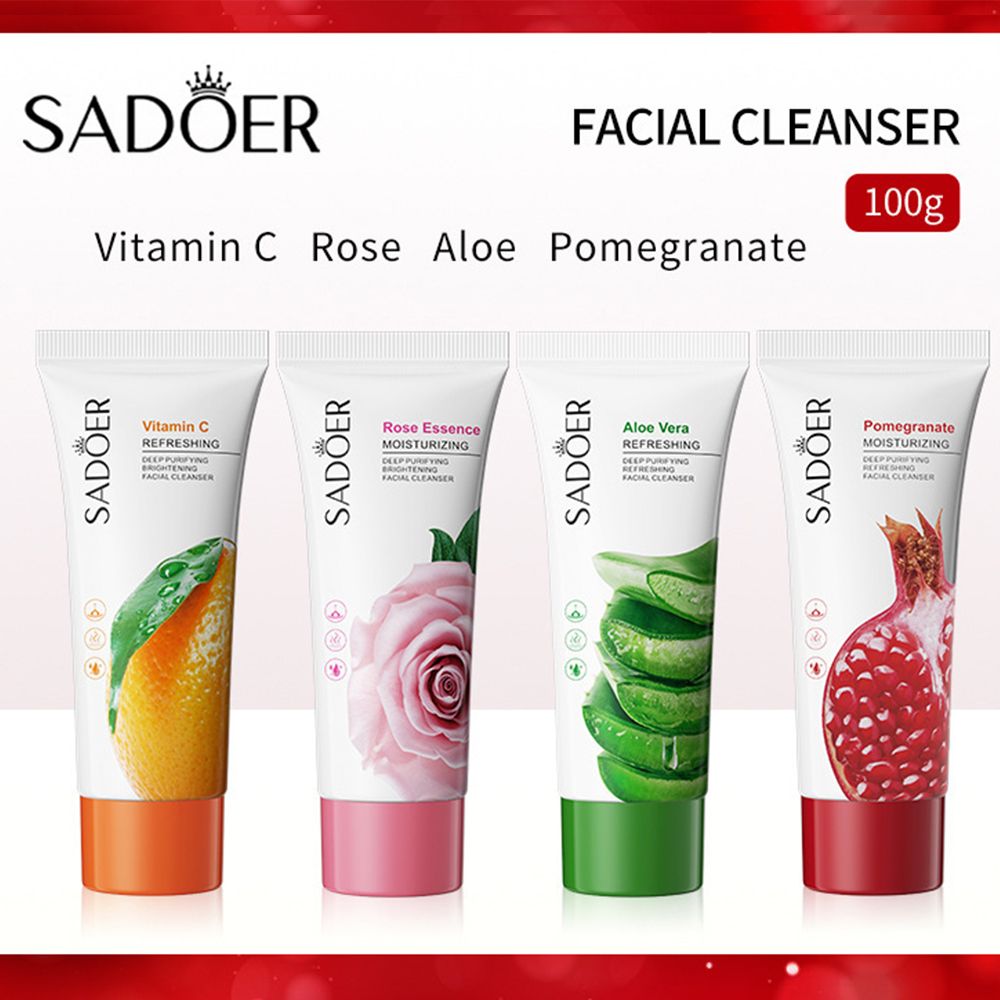 Facial cleanser SADOER rose cleanser 100g deep cleanser moisturizing skin brightening cleanser facial cleanser