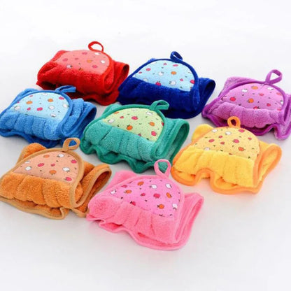 3pcs /set Absorbent Cloth Cleaning Cloth Coral Velvet Bathroom Supplies Soft Hand Towel Absorbent Cloth Dishcloths Hanging Cloth