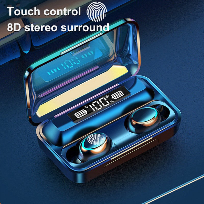 F9 Wireless Bluetooth 5.1 Earphones Headsets 2000mAh Battery Large Capacity