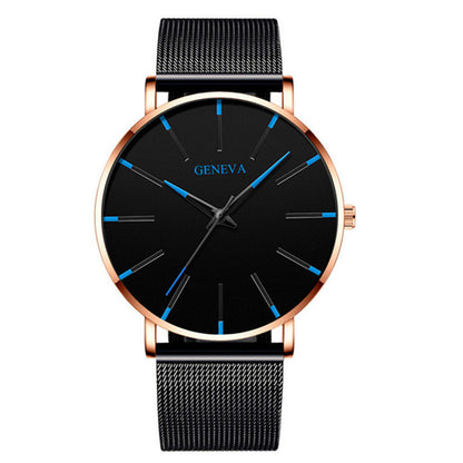 Classic Men's Watch Fashion Watches Men Business Watches High Quality Lover Gift Stainless Steel Mesh Belt Watch For Valentines Gift Fashion Accessories