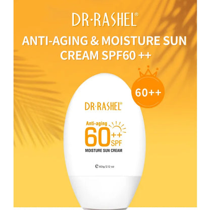 Dr. Rashel Anti-aging Moisture Sun Cream SPF 60 ++ Sunscreen UV Protection Sunblock No White Cast