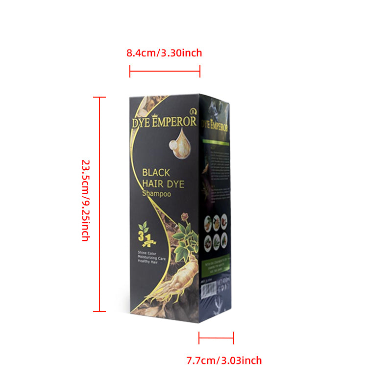 400ml hair coloring hair coloring shampoo, organic natural quick hair dye, plant essence, dark hair coloring agent, male and female shampoo black hair dye, plant pure natural Black