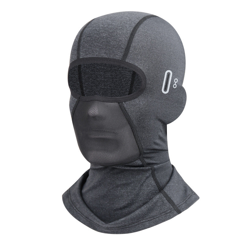 Outdoor Balaclavas motorcycle riding in summer is lined with a breathable sunscreen and UV protection ice silk mask