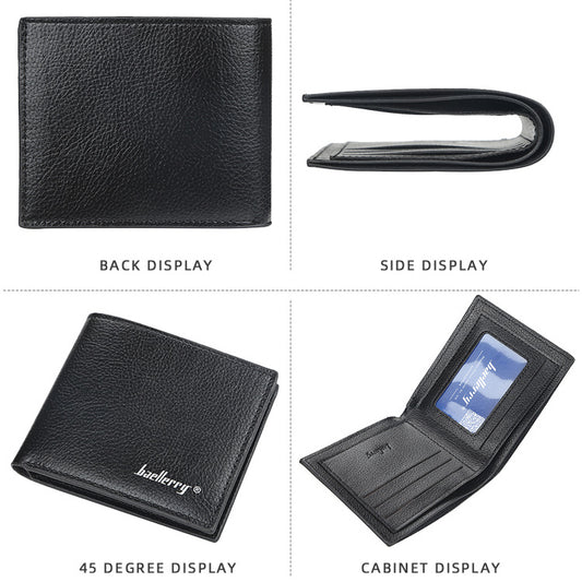 Baellerry PU Leather Classic Men Wallets Coin Pocket Small Wallet Gift for Men Purses Card Holder Male Clutch Money Bag ,Men's Bags New Design High Quality Purse