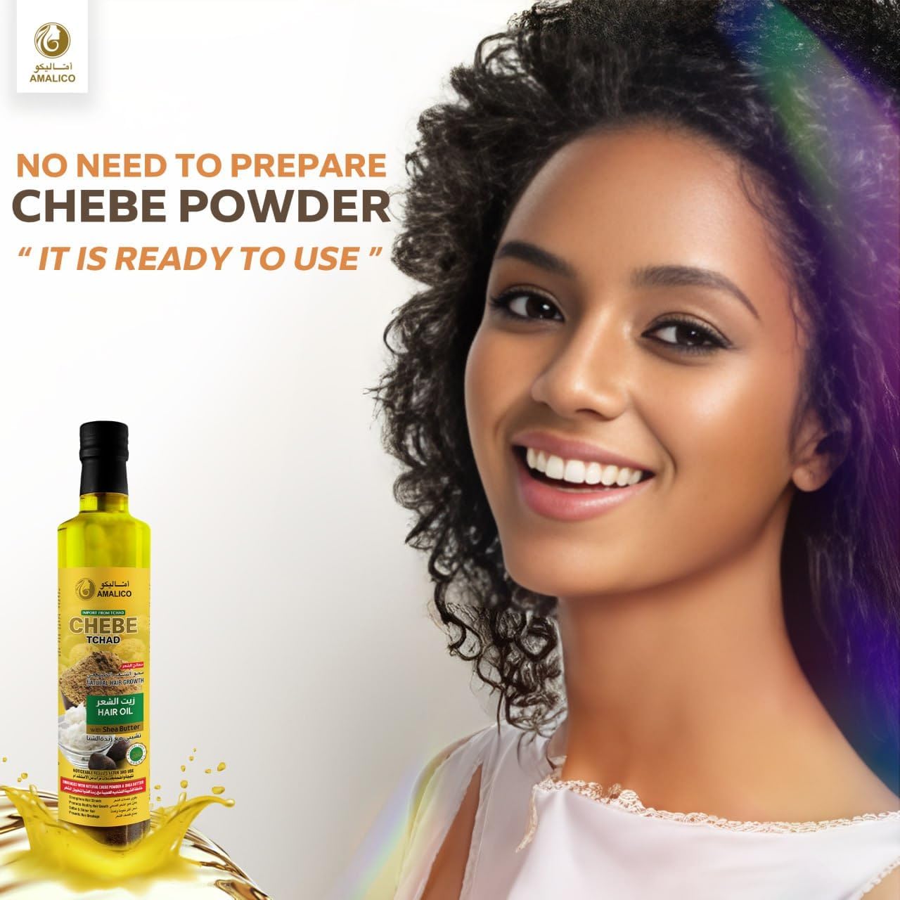 Chebe Oil for Hair Growth with Shea Butter 250ml (8.45 F. OZ) Ready to Use Chebe Powder Inside the Bottle10 in 1 Hair Growth Oils Soften Hair and Fight Frizz Hair & Scalp Care
