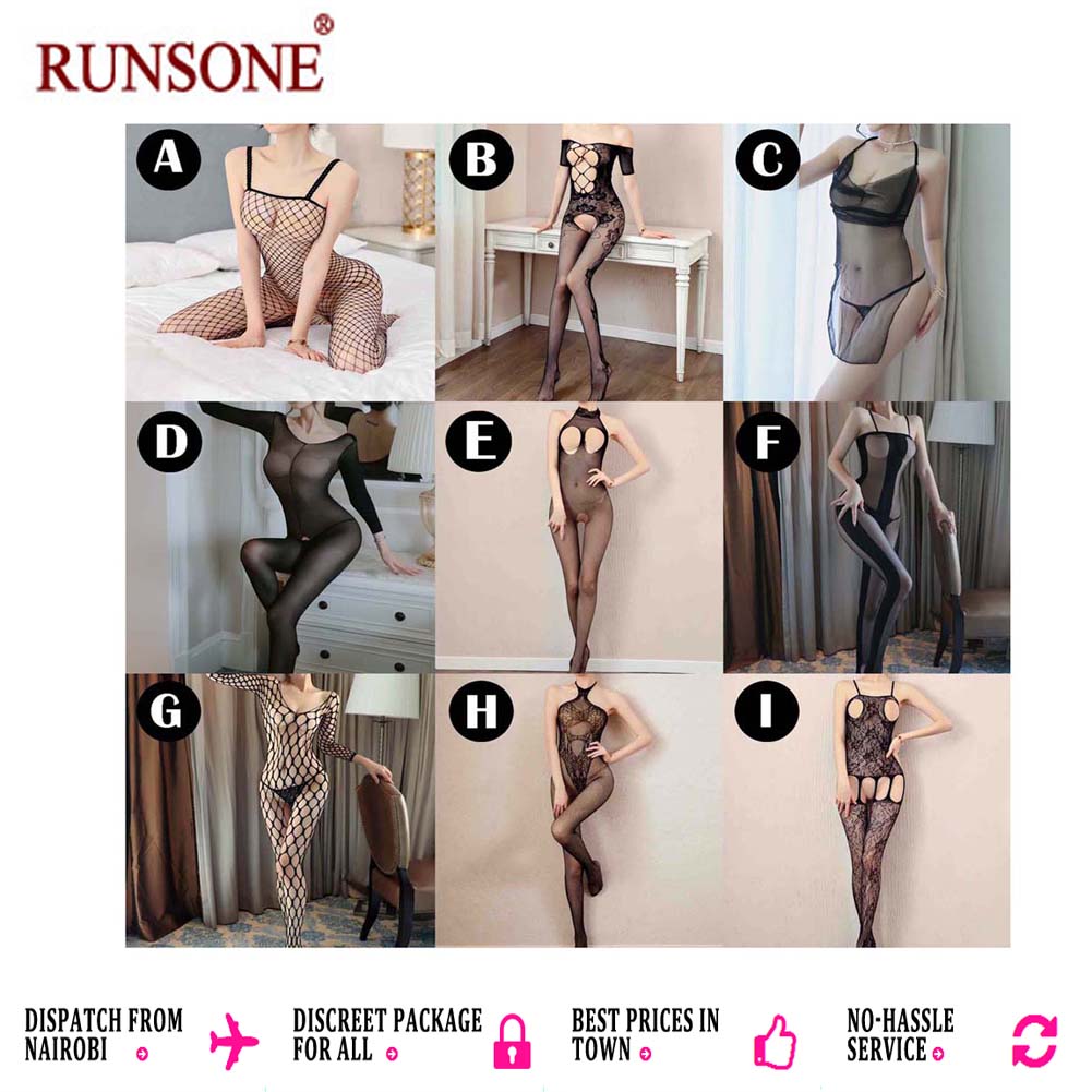Women's Sexy Bodystocking Lingerie Crotchless Plus Size Fishnet Nightwear Tights See Through Bodysuit Clubwear Sleepwear Gift for Wife Girlfriend 9 Styles Option