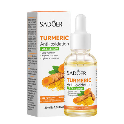 2 Pieces Tumeric Serum, Tumeric Face Serum (can Combine with Vitamin C Serum) for Deep Skin Hydrating Formula, c Skin Moistening, Moisturizer, Fade Dark Spots, Lighten Acne marks, 2 pieces 30ml