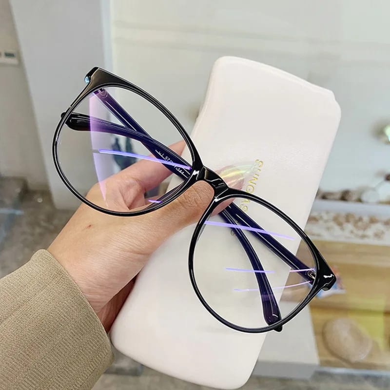 ZHJH Blue light blocking glasses retro round anti blue light glasses anti eye fatigue computer glasses suitable for men and women