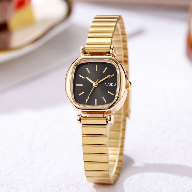 Square Small Plate Bamboo Strap Ladies Watch Niche High-End Fashion Simple Hot Style Forest Quartz Watch Small Fresh Ladies Watch
